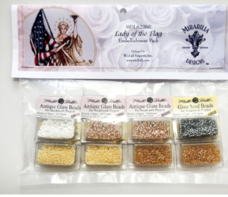Mirabilia Lady of the Flag Chart & Embellishment Kit